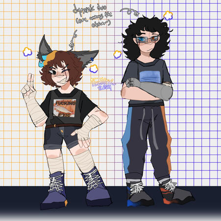 two of my very silly ocs